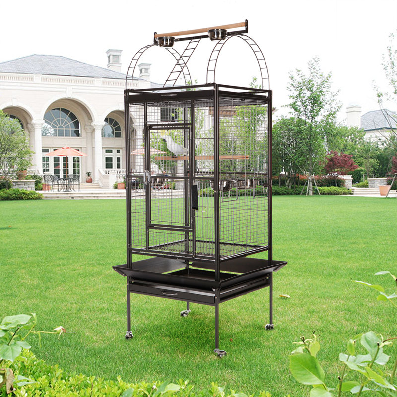 Tucker Murphy Pet Brasfield Bird Flight Cage with Rolling Trolley